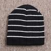 Winter Gestreifte Mütze/Gestrickte Fleecegefütterte Mütze
