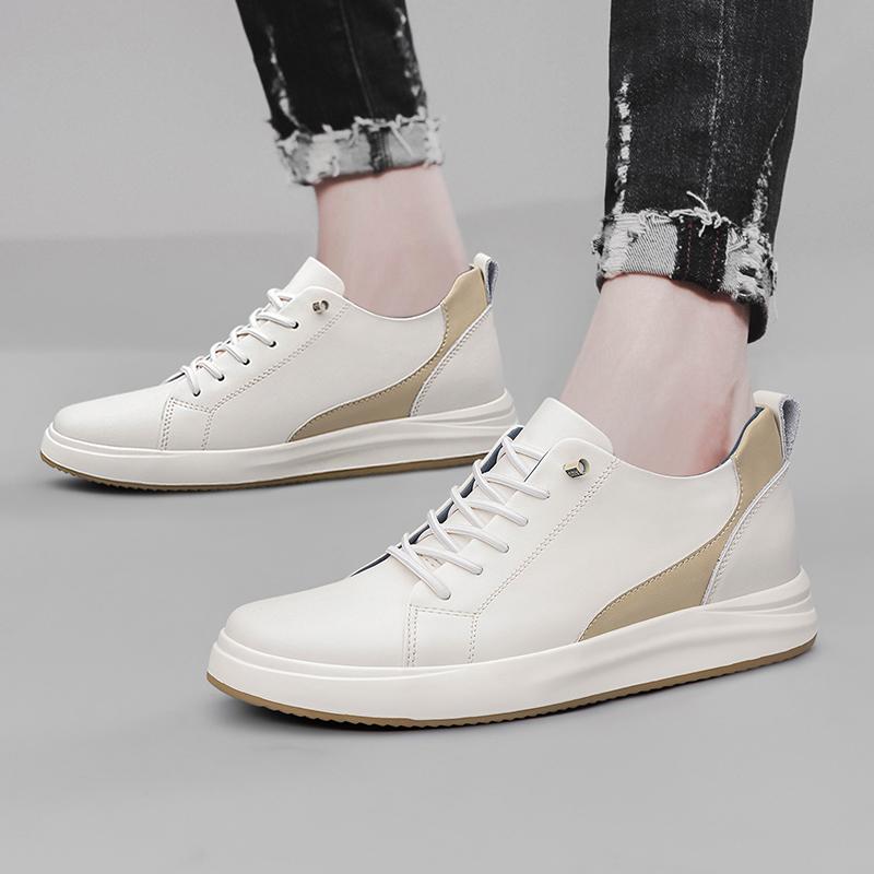 6cm 8cm Height Increasing Elevator Shoes Men Height Increase Shoes Genuine Leather Man Sneakers Taller Casual Board Shoes 2024