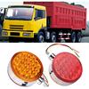 Aramox LED Marker Light, 48LED Double Face Single Stud Mount Side Marker Reflective Sealed Light for Trailer Truck