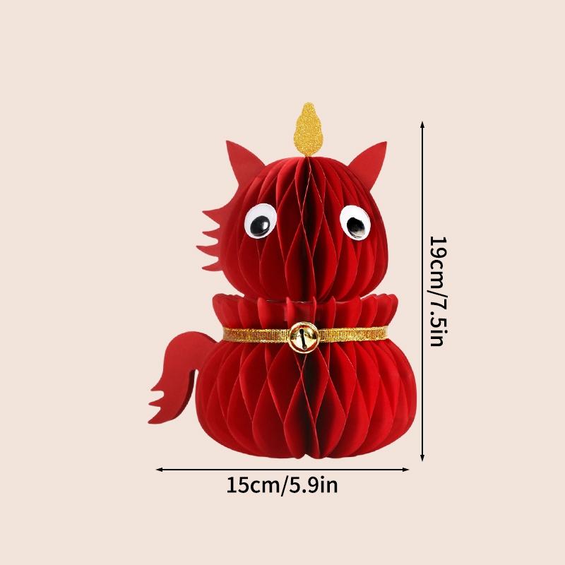 3D Papierornament Wabenpapier Tischvase Frühlingsfest Weihnachten Rotbraune Dekoration Hochzeit Hängende Kürbisornament