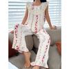 Neuankömmling: Hochwertiges Damen-Pyjamaset mit Blumen- und Rosenmuster – Europäischer & Amerikanischer Stil, Bequemer Homewear-Trend für den frühen Herbst
