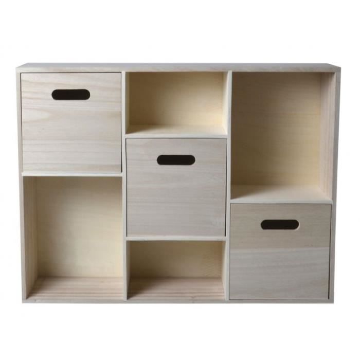 Petit meuble complément - ARTEMIO - Artemio - Bois - 3 tiroirs - 58x18x44 cm