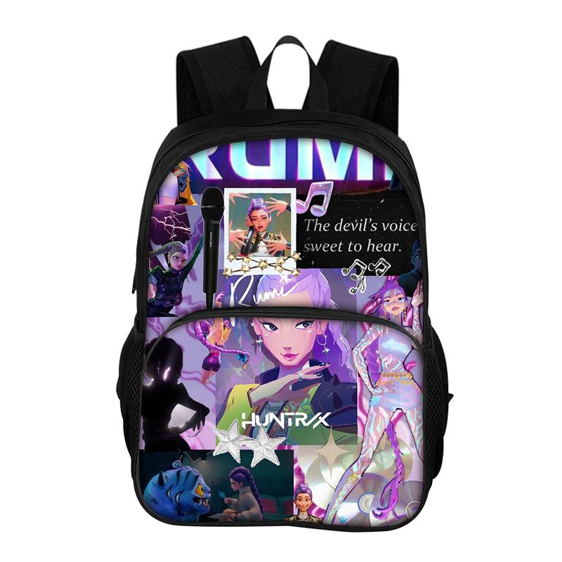 Kpop Witch Hunting Team Trendy Children's Shoulders HD Printed Large Capacity Lightweight Back Protection Student Backpack CLE