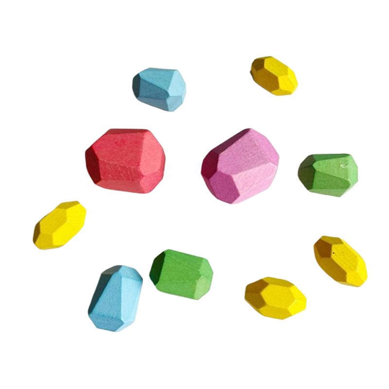 5/10Pcs Wooden Stacking Stones, Montessori Inspired Sensory Blocks, Perfect Gift For Kids Learning And Building