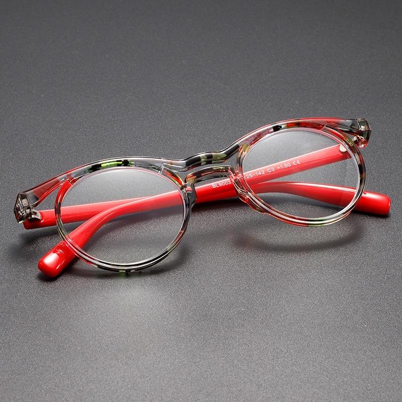 New Fashion Round Reading Glasses Anti Blue Light Glasses for Women Reader Eyewear Presbyopia Eyeglasses Diopter +1.0+1.5~~~+4.0