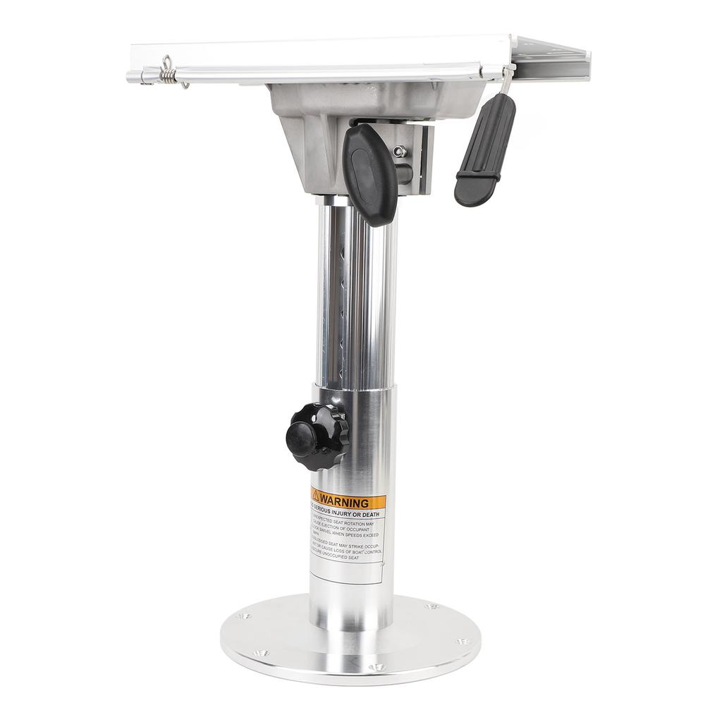 Boat Seat Pedestal Aluminum Alloy 360 Degree Swivel 330 to 480mm Adjustable Height Detachable Pedestal for RV Yacht