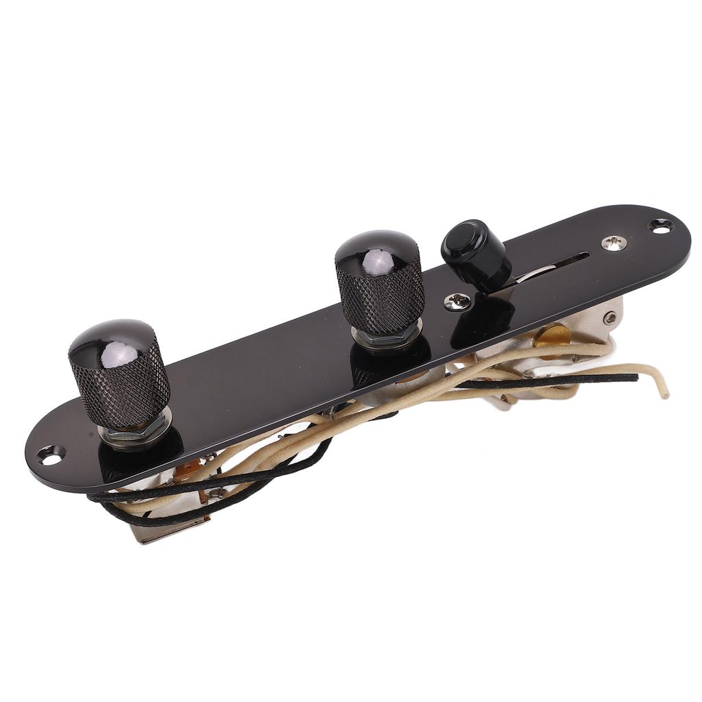 Electric Guitar Prewired Control Plate Iron 3 Way Control Plate Replacement Black