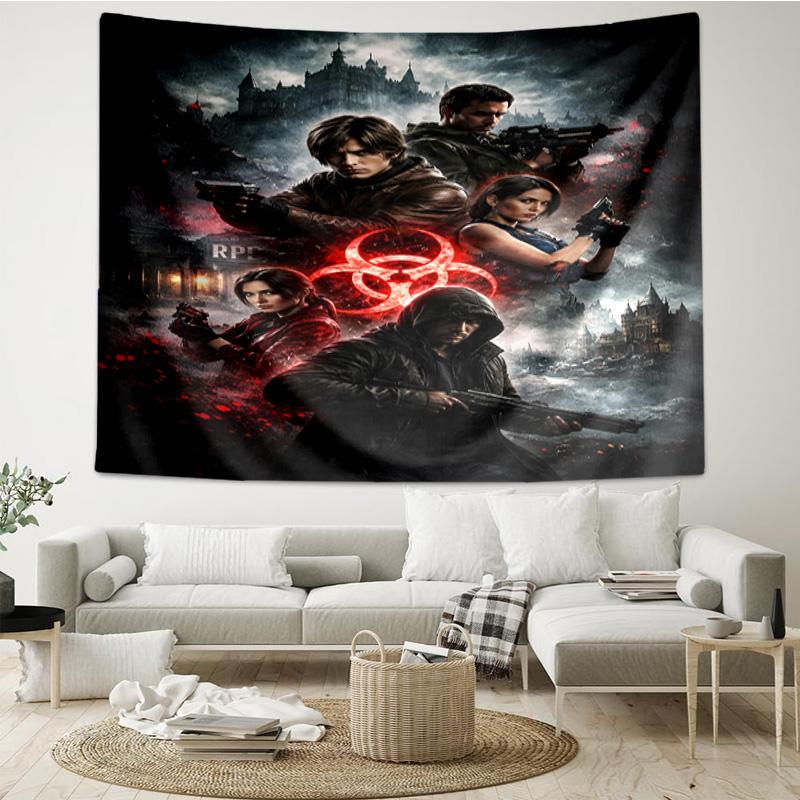1PC Survival Horror Saga Tapestry Accessories Playroom Tapestry, for Bedroom,Livingroom, Dormitory Room Wall Decor Fan Birthday Gifts