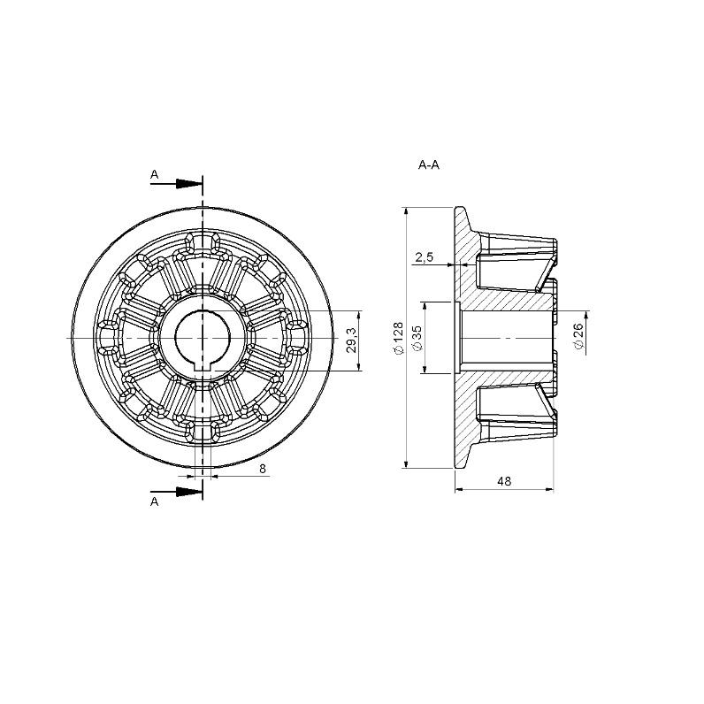 New Type Finger-type Drive Wheel for the FI-25 Potato Harvester Z-644 Anna Rolmus