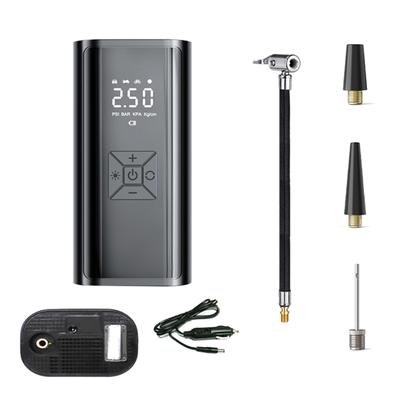 Car Air Compressor Mini-Portable Wireless Digital Electric Inflator Pump Inflatable for Auto Motorbike Bicycle-Tire Ball