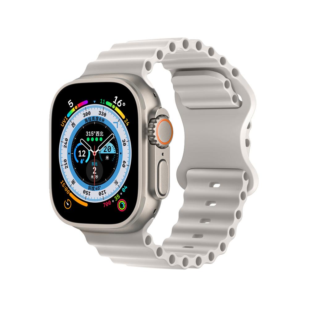 Ocean Silicone Strap For Apple Watch Ultra 2 49mm 45mm 41mm 44mm 40mm 42mm Breathable Bracelet For iWatch 9 8 7 6 5 4 3 SE Band