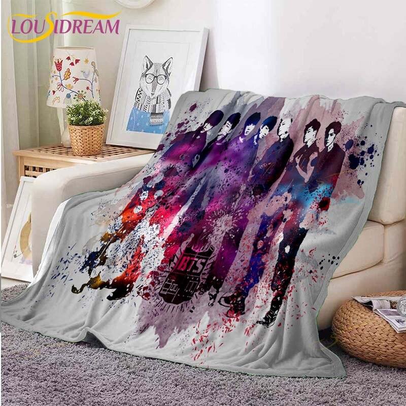 Newest Kpop Bangtan Boys Blanket Sofa Bed Blanket Super Soft Warm Blanket Cover Fleece Throw Blanket