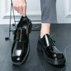 Summer Glossy Small Leather Shoes Breathable British Heightening Leather Shoes Men's Thick-soled Trend Foot-fitting Casual Loafers