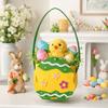 Cartoon Easter Egg Basket Felt Storage Bag Handbag Easter Egg Bucket  Easter Party
