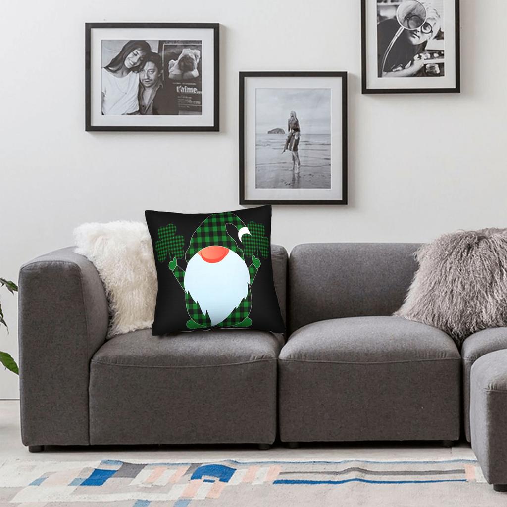Pillow Cover Gnome St Patricks Day Kawaii Pillow Case For Office Car Home Decor Pillowcases