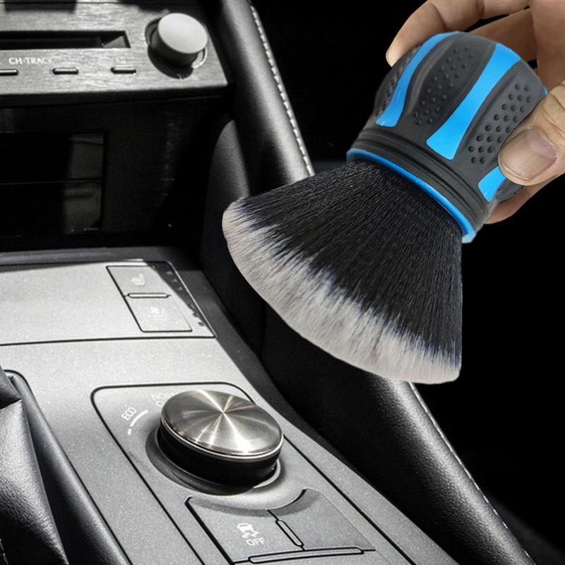 Car Air Vent Cleaning Soft Brush with Holder Car Interior Cleaning Tool Artificial Car Brush Car Crevice Dusting Car Detailing