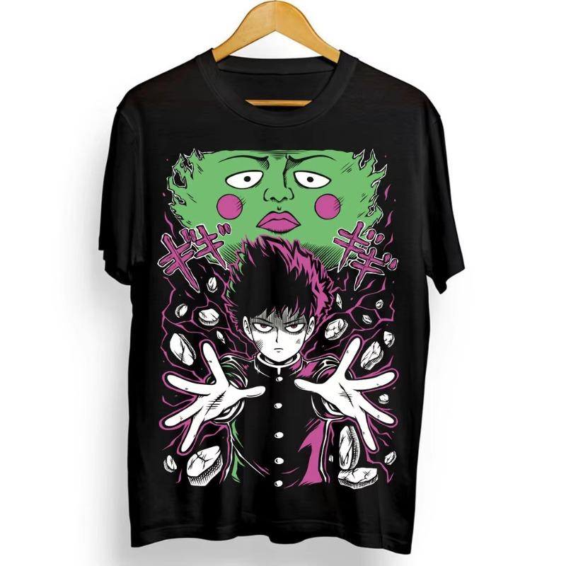 

Trends Summer Cosplay Neutral Black and White Mob Psycho 100 Cast T-Shirt Anime Manga Mob Psycho Dimple T-Shirt Tee All Sizes S