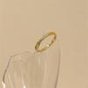 Li Luo Vintage Gold Gebürsteter 925 Sterling Silber Verstellbarer Damenring