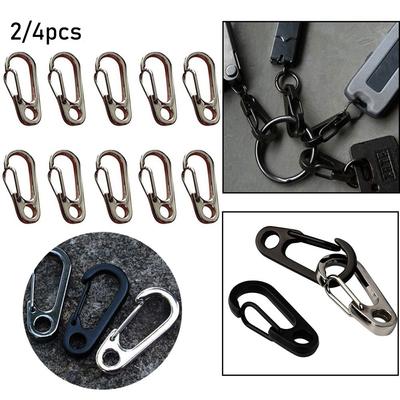 Alloy Survival EDC Gear Outdoor Hook Camping Keyring D-Ring Key Chain D Carabiner Spring Clips