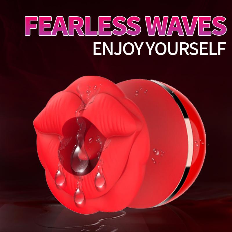 Rose Sensual Mouth Tongue Licking Suction Vibrator Adult Sex Toy Nipple Anal Oral Clitoris Stimulator Masturbation Sex Toys Adult Couples