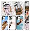 Animal Grey Giraffes with Glasses Phone Case Cover for iPhone 17 Air 16 16e 15 13 14 11 12 Pro Max Max Plus Coque Fundas