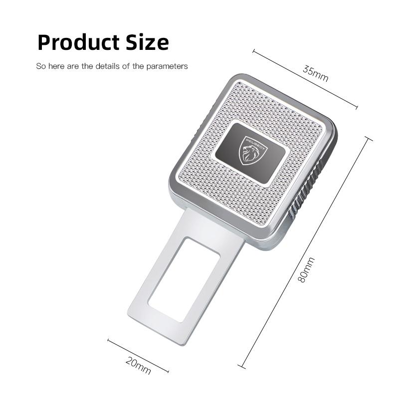 Car Accessories Seat Belt Buckle Safety Extender For Peugeot 408 308 5008 208 2008 U3008 Landtrek Rifter 508 301 608 Valve cap