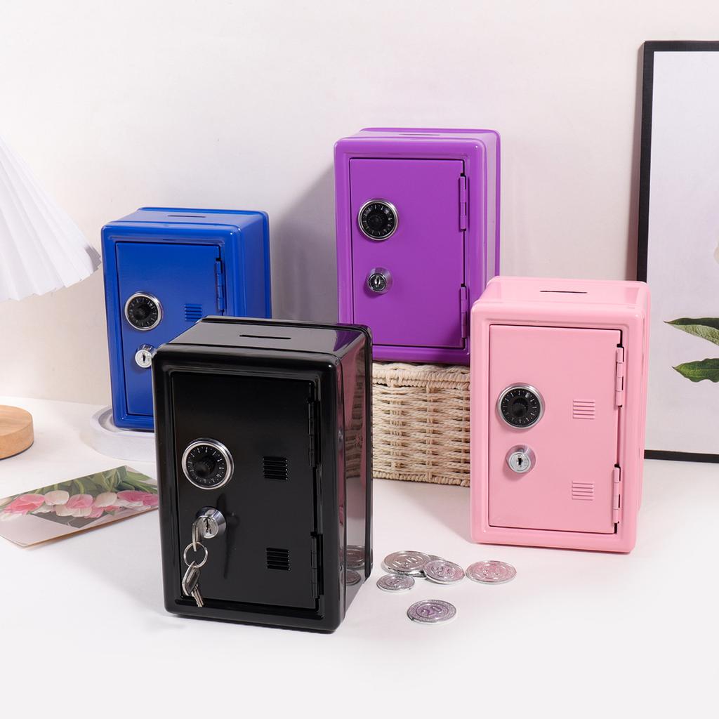Home Mini Safe - Small Lockable Storage Box With Combo & Key, Protects Valuables, Cash, Documents & Personal Jewelry