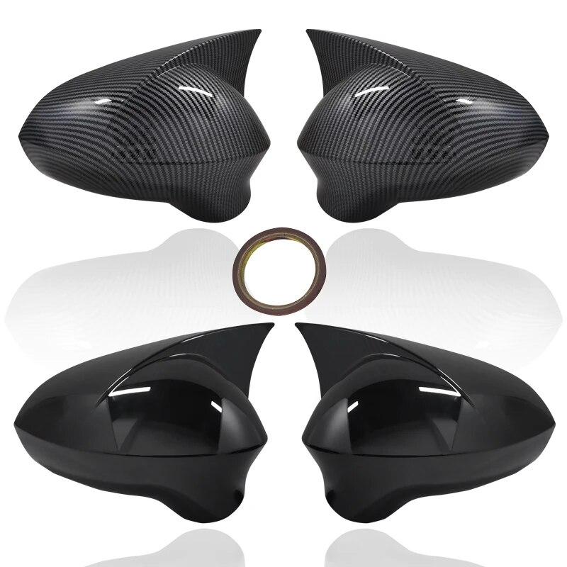For Seat Ibiza MK4 2pcs Gloss Car Rear View Mirror Cover Caps Ibiza 6J 6P SC ST MPI TSI TDI Coupe Estate Hatchback 2008-2015