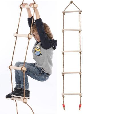 With Platforms Children's Hanging Rope Wooden Wooden Rope Ladder  For Garden