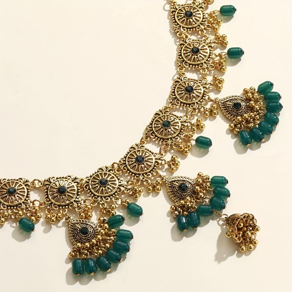 1pcs Bohemian Fashion Multi Colored Tassel Belt, Elegant and Durable Gold Decoration, Layered Tassel Design, Daily Stage and Festival Accessories