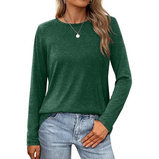 European & American Women's High-End Loose Round Neck Plus Size Winter Milk Silk T-Shirt