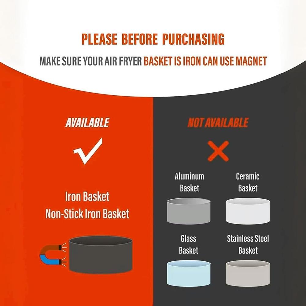 Air Fryer Magnet Silicone Buckle Parchment Paper Fixing Buckle High Temp Resistant Magnetic Air Fryer Buckle for Kitchen Baking