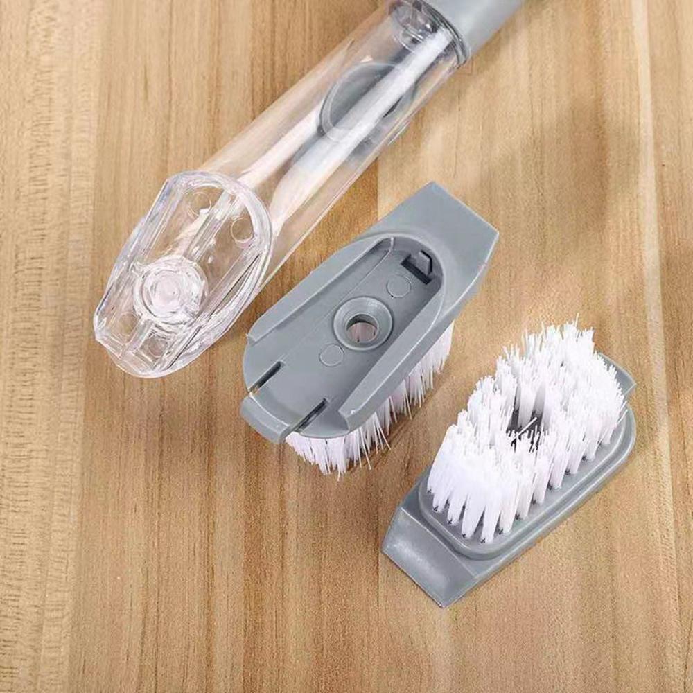 Kitchen Refillable Dishwashing Multifunctional Dish Scrubber Brush Scrub Cleaner Sponge