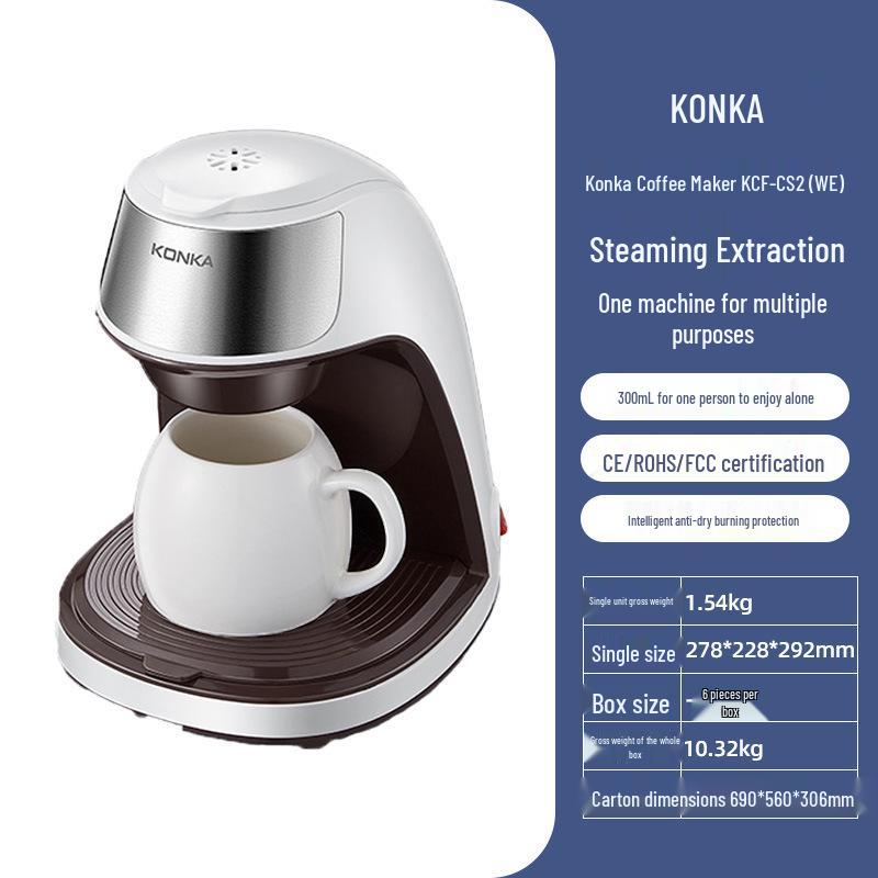 Compact Automatic Drip Coffee & Tea Maker for Home and Office