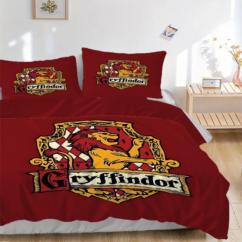 

3pcs Gryffindor Crest Duvet Cover Set, 1 Duvet Cover + 2 Pillowcases (No Insert), High-Definition Print for All Seasons,Durable yy251103069 135x200cm