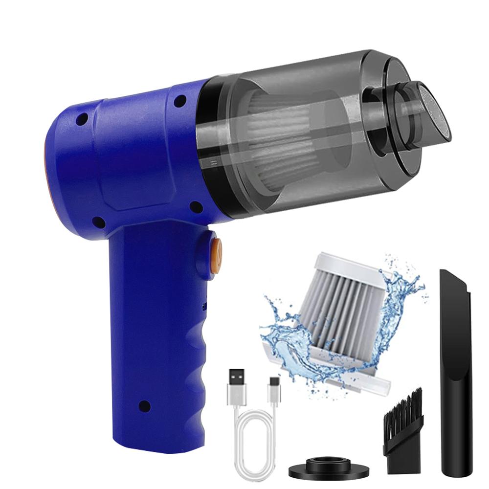Handheld Vacuum Cordless High Power 15000PA Compressed Air Dust Collector Mini Portable Car Vacuum Cleaner Hairdryer
