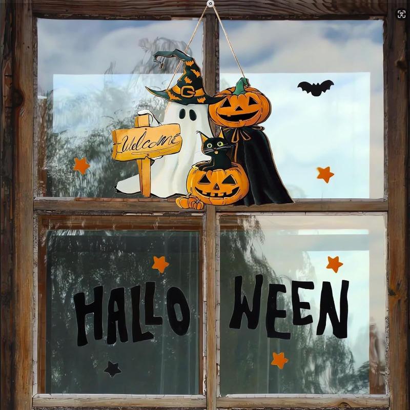 Halloween Gate Sign Halloween Horror Party Decoration Ghost Festival Scene Arrangement Halloween Wooden Pendants Decor