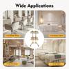 Carrello a 2 ripiani per salone di parrucchiere con ruote, organizer per prodotti di bellezza in acciaio inossidabile color oro, carrello con rotelle per salone, casa, spa