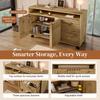 Buffet - 3 Drawers and 2 Doors - Storage Furniture - Adjustable Shelf - Living Room, Dining Room, In Dark Oak, 120x40x85 Cm
