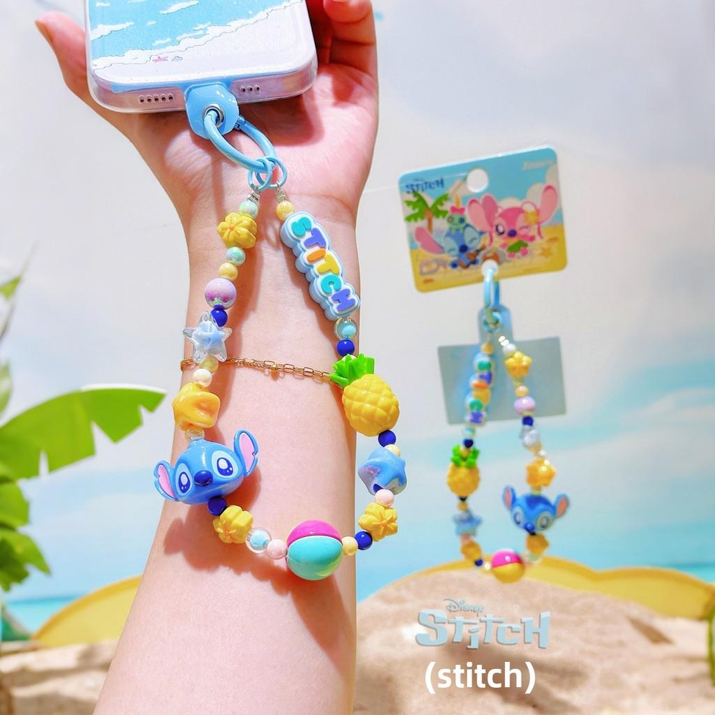 Stitch Summer Beach Series Resin Phone Pendant Keychain For Kids And Teens