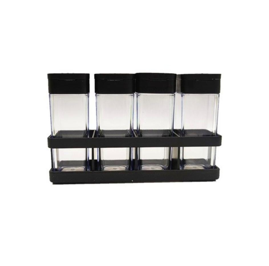 

Spice Organizer Jars Stackable Kitchen Bottles Airtight Lids Seasoning Jar for Salt Pepper Baking BBQ Save Countertop Space