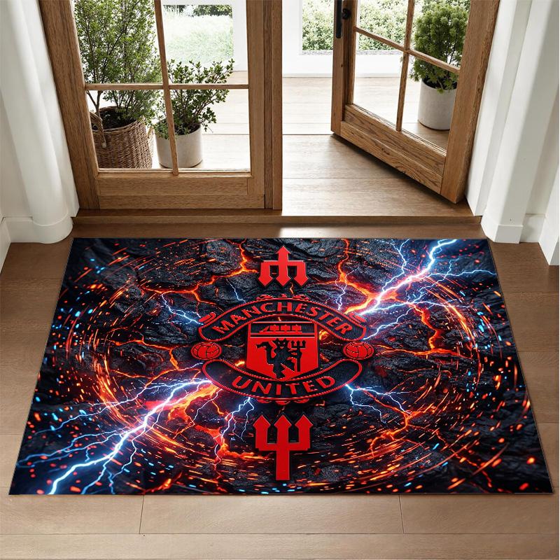 Manchester United Design Kristall Samt Teppich Weiche Dekorative Matte für Schlafzimmer Eingang