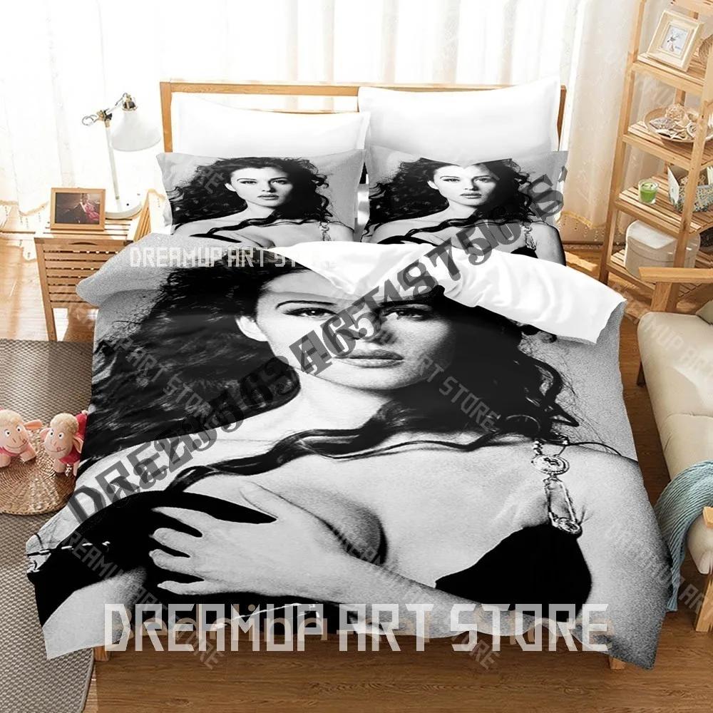 3D Print Monica Belluci Bedding Set Single Twin Full Queen King Size Bed Set Adult Bedroom Duvetcover Sets Anime Bed Sheet Set
