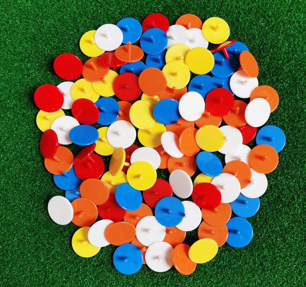 Adhere Golf Marker 50 Pieces Plastic Golf Ball Position Marker