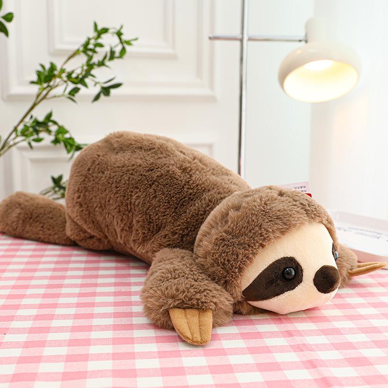 Dinosaur Plush Toy Lying Down Animal Doll Soft Sloth Raccoon Fox Rag Doll Gift Female