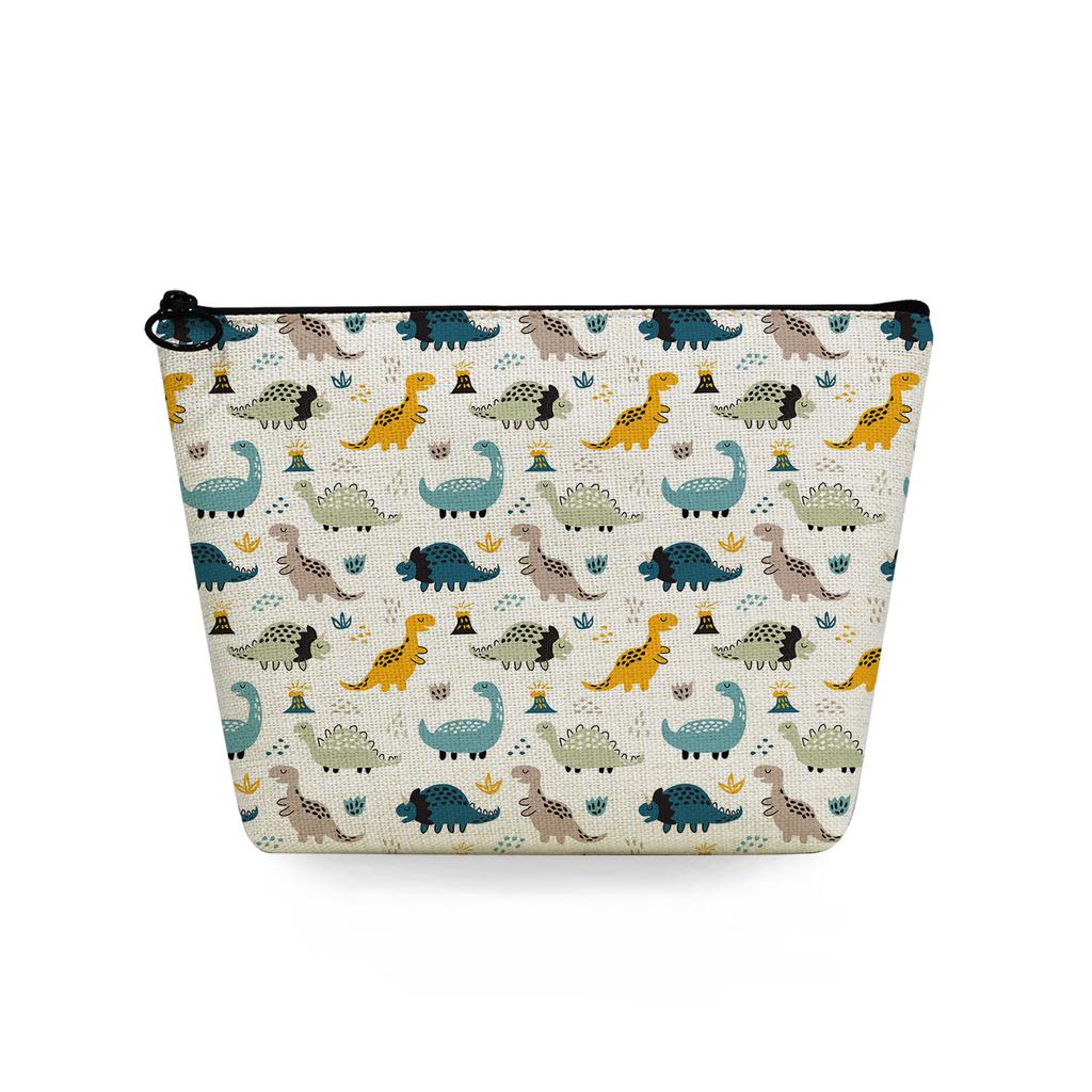 Women Dinosaur Print Cosmetic Bag Toiletries Organize Travel Storage Case 6727 KTB
