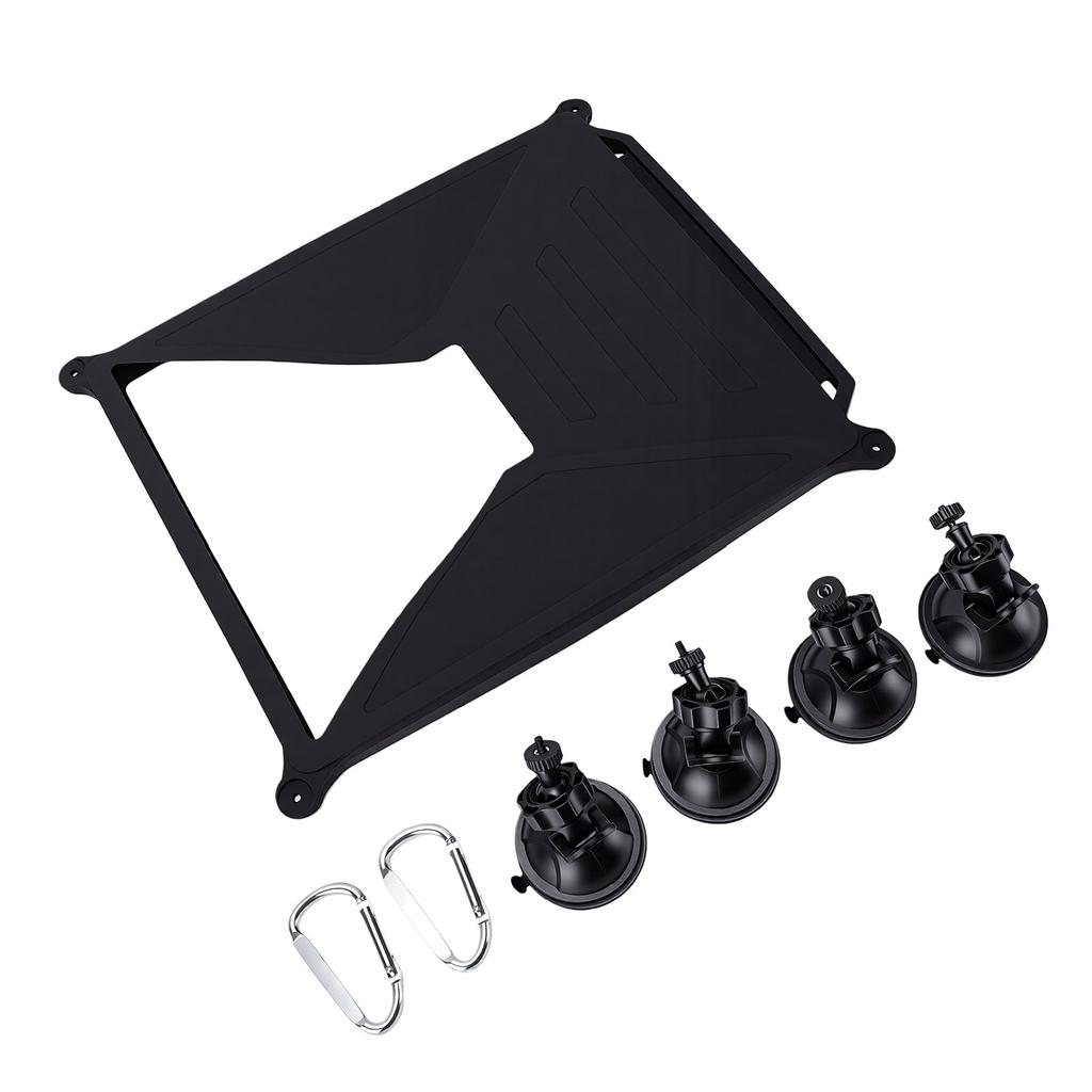2 in 1 Protective Cover Fit for Mini Satellite Shockproof Portable Satellite Dish Case with 4 Suction Cups 2 Carabiners