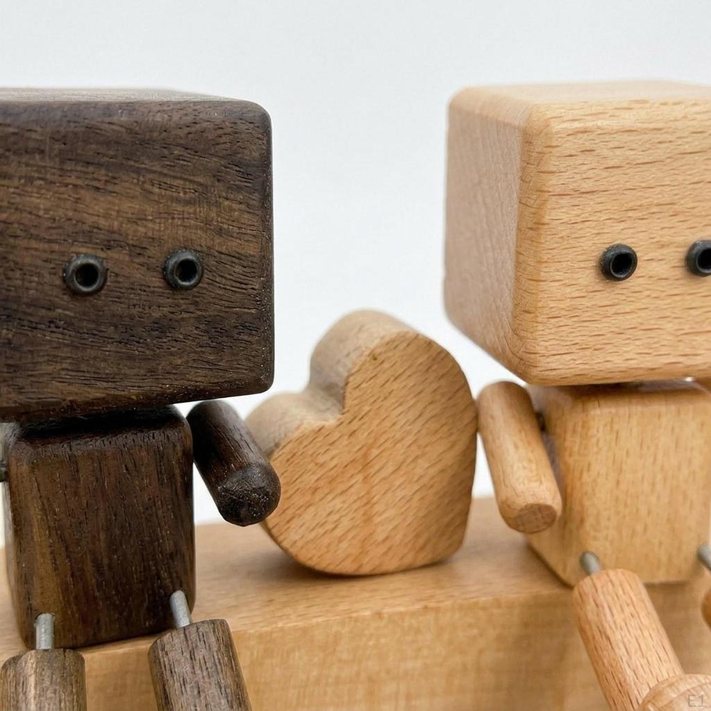 Car Dashboard Statue Shaking Feet Wooden Doll Couple Cars Ornaments Vehicle