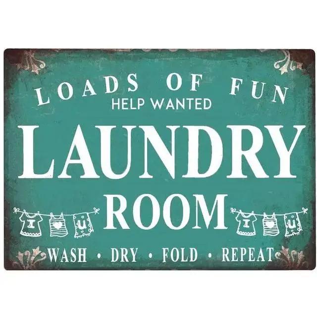 Vintage Metal Tin Signs Plaque Laundry Room Man Cave Home Cafe Bathroom Club Bar Wall Decor Retro Iron Painting Art Posters