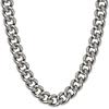 [Phiten] Collar de Cadena Cubana Cortada de Titanio Edición Limitada 8.8mm (40cm) Plata Hombre 1 ud